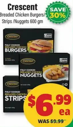 Iqbal Foods Crescent breaded chicken burgers strips nuggets offer