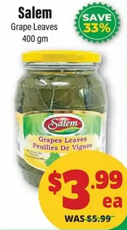 Iqbal Foods Salem grape leaves offer
