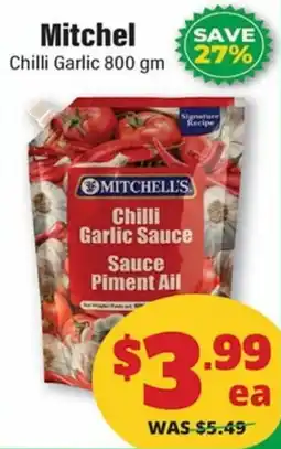 Iqbal Foods Mitchel Chilli Garlic Sauce offer
