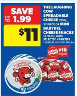 Real Canadian Superstore The Laughing Cow Spreadable Cheese or Mini Babybel Cheese Snacks offer