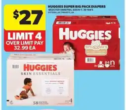 Real Canadian Superstore HUGGIES SUPER BIG PACK DIAPERS offer