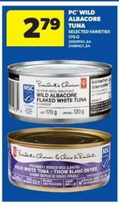 Real Canadian Superstore PC Wild Albacore Tuna offer