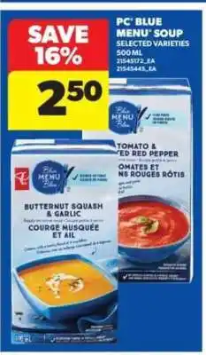 Real Canadian Superstore PC Blue Menu Soup offer
