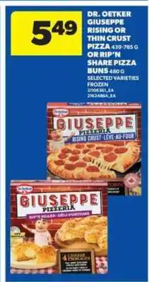 Real Canadian Superstore Dr. Oetker Giuseppe Pizza or Rip'n Share Pizza Buns offer