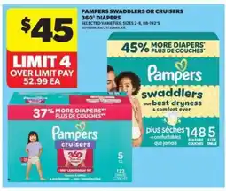 Real Canadian Superstore Pampers Swaddlers or Cruisers 360 Diapers offer