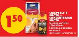 No Frills Campbell's Broth or Concentrated Broth offer