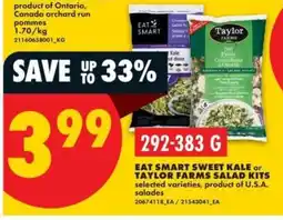 No Frills EAT SMART SWEET KALE or TAYLOR FARMS SALAD KITS offer