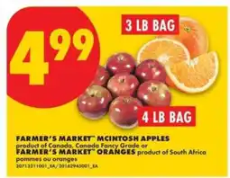 No Frills FARMER'S MARKET MCINTOSH APPLES or FARMER'S MARKET ORANGES offer