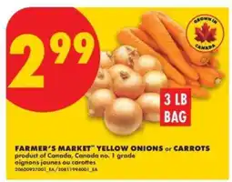 No Frills Farmer's Market Yellow Onions or Carrots offer