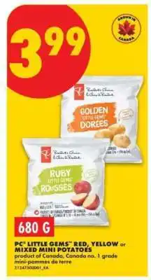 No Frills PC LITTLE GEMS RED, YELLOW or MIXED MINI POTATOES offer