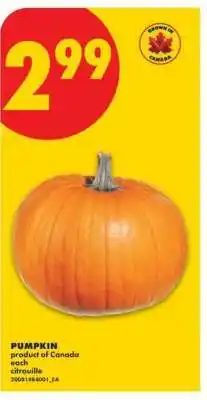 No Frills Pumpkin offer