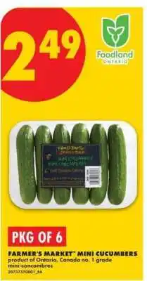 No Frills FARMER'S MARKET MINI CUCUMBERS offer