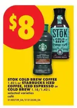 No Frills SToK Cold Brew Coffee or Starbucks Iced Coffee offer
