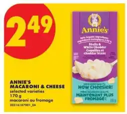 No Frills ANNIE’S MACARONI & CHEESE offer