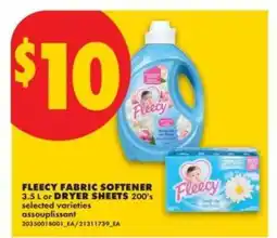 No Frills Fleecy Fabric Softener or Dryer Sheets offer