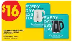 No Frills EVERYDAY ESSENTIALS CORDLESS KETTLE offer
