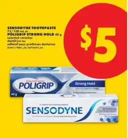 No Frills SENSODYNE TOOTHPASTE or POLIGRIP STRONG HOLD offer
