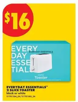 No Frills EVERYDAY ESSENTIALS 2 SLICE TOASTER offer