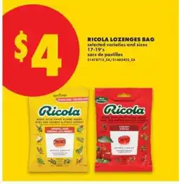 No Frills Ricola Lozenges Bag offer