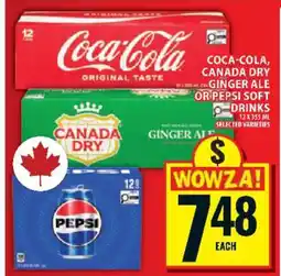 Food Basics Coca-Cola, Canada Dry Ginger Ale or Pepsi Soft Drinks offer