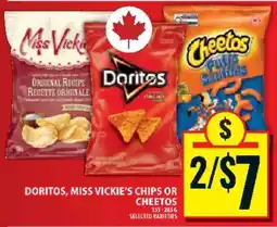 Food Basics Doritos, Miss Vickie's Chips or Cheetos offer