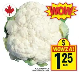Food Basics CAULIFLOWER offer