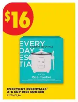 No Frills Everyday Essentials 3-6 Cup Rice Cooker offer