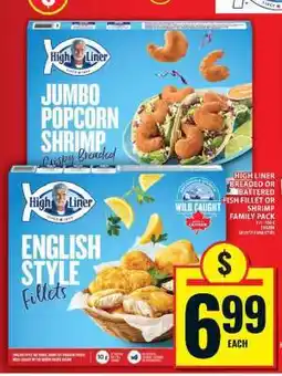 Food Basics High Liner Jumbo Popcorn Shrimp / English Style Fillets offer