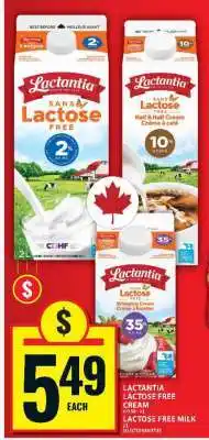Food Basics Lactantia Lactose Free Cream & Milk offer