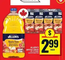 Food Basics ALLEN’S APPLE JUICE offer