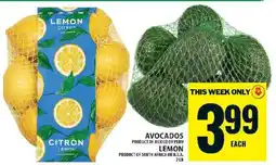 Food Basics AVOCADOS OR LEMONS offer