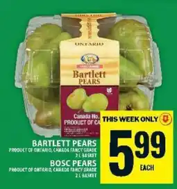 Food Basics BARTLETT PEARS offer