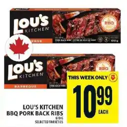 Food Basics LOU’S KITCHEN BBQ PORK BACK RIBS offer