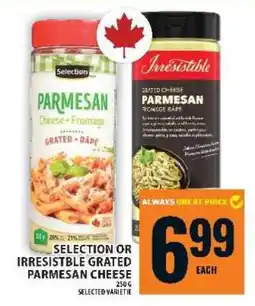 Food Basics Selection or Irresistible Grated Parmesan Cheese offer