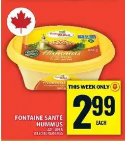 Food Basics Fontaine Santé Hummus offer