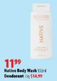 London Drugs Native Body Wash offer