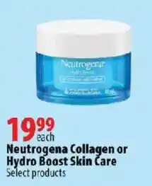 London Drugs Neutrogena Collagen or Hydro Boost Skin Care offer