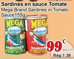 Marche C&T Mega brand sardines in tomato sauce offer