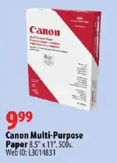 London Drugs Canon Multi-Purpose Paper offer