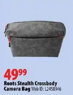 London Drugs Roots Stealth Crossbody Camera Bag offer
