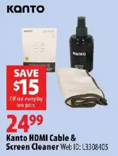 London Drugs Kanto HDMI Cable & Screen Cleaner offer