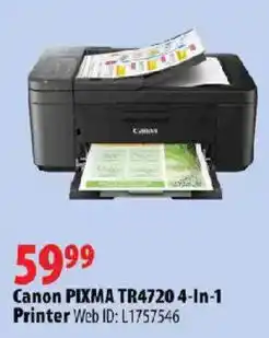 London Drugs Canon PIXMA TR4720 4-In-1 Printer offer