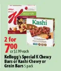 London Drugs Kellogg's Special K Chewy Bars or Kashi Chewy or Grain Bars offer