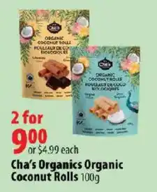 London Drugs Cha's Organics Organic Coconut Rolls offer