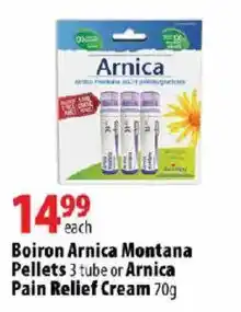 London Drugs Boiron Arnica Montana Pellets or Arnica Pain Relief Cream offer