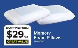 Leon's Memory Foam Pillows offer