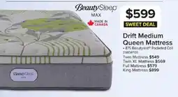 Leon's BeautySleep MAX Drift Medium Queen Mattress offer