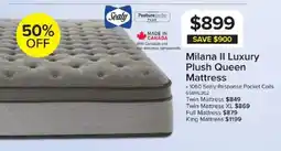 Leon's Sealy Milana II Luxury Plush Queen Mattress offer