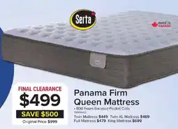 Leon's Serta panama firm queen mattress offer