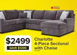Leon's Charlotte 4-Piece Sectional with Chaise offer